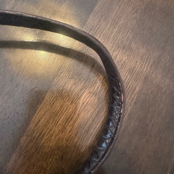 Danier Leather lambskin with crocodile print tote bag - Picture 9 of 11